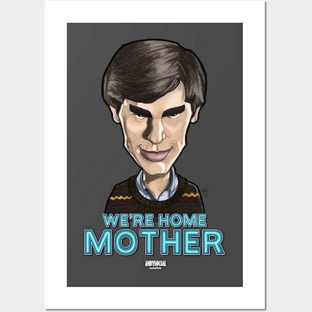 Norman Bates (Highmore) Wall Art by AndysocialIndustries